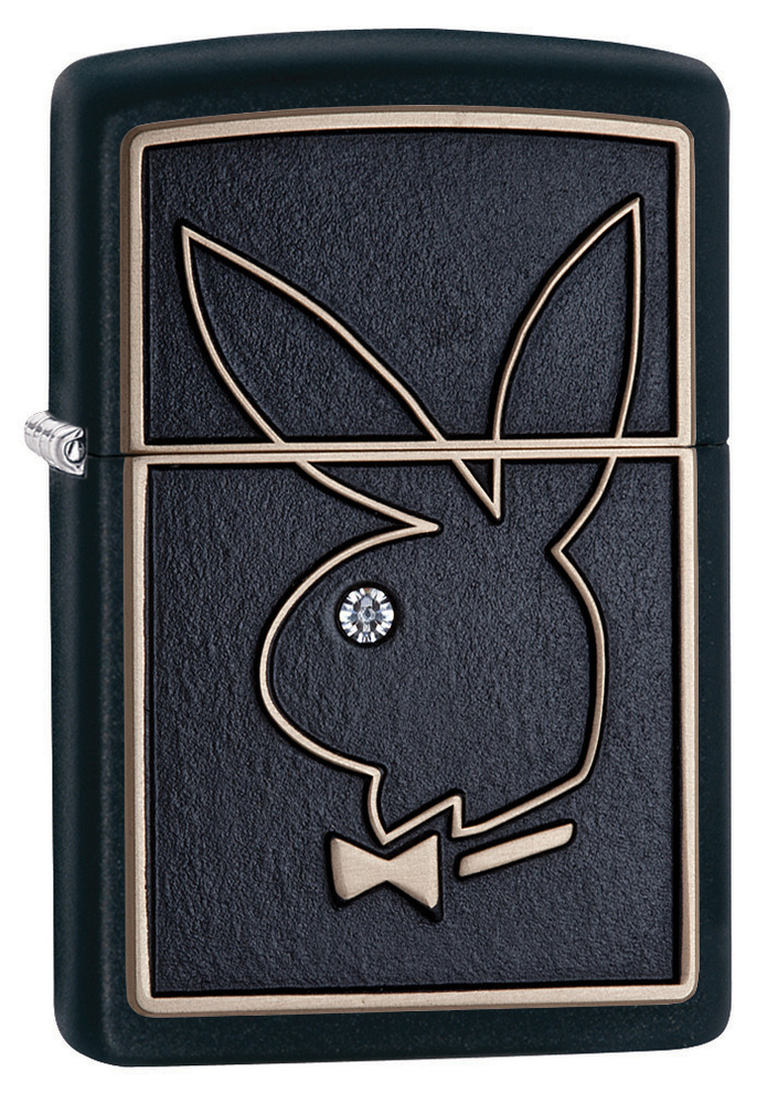 Зажигалка бензиновая ZIPPO Playboy Black Matte #1