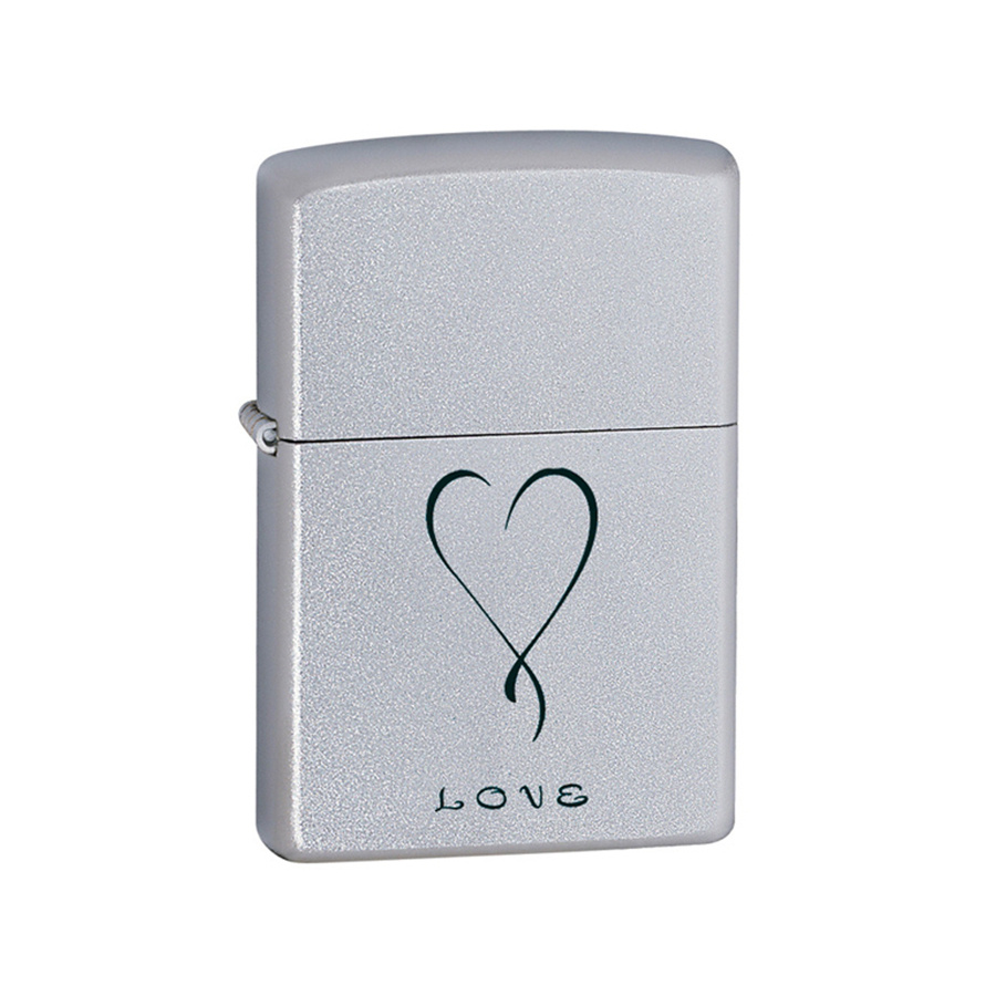 Зажигалка бензиновая ZIPPO Love Satin Chrome #1