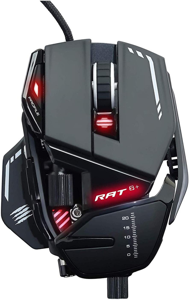 Игровая мышь чёрная Mad Catz R.A.T. 8+ (MR05DCINBL000-0) #1