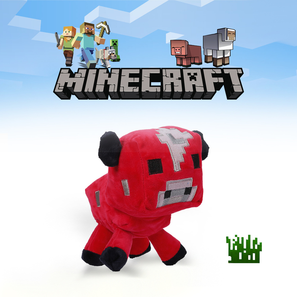 Minecraft Mooshroom Плюшевые куклы плюшевые игрушки детские подарки на день  - купить с доставкой по выгодным ценам в интернет-магазине OZON (1276282604)