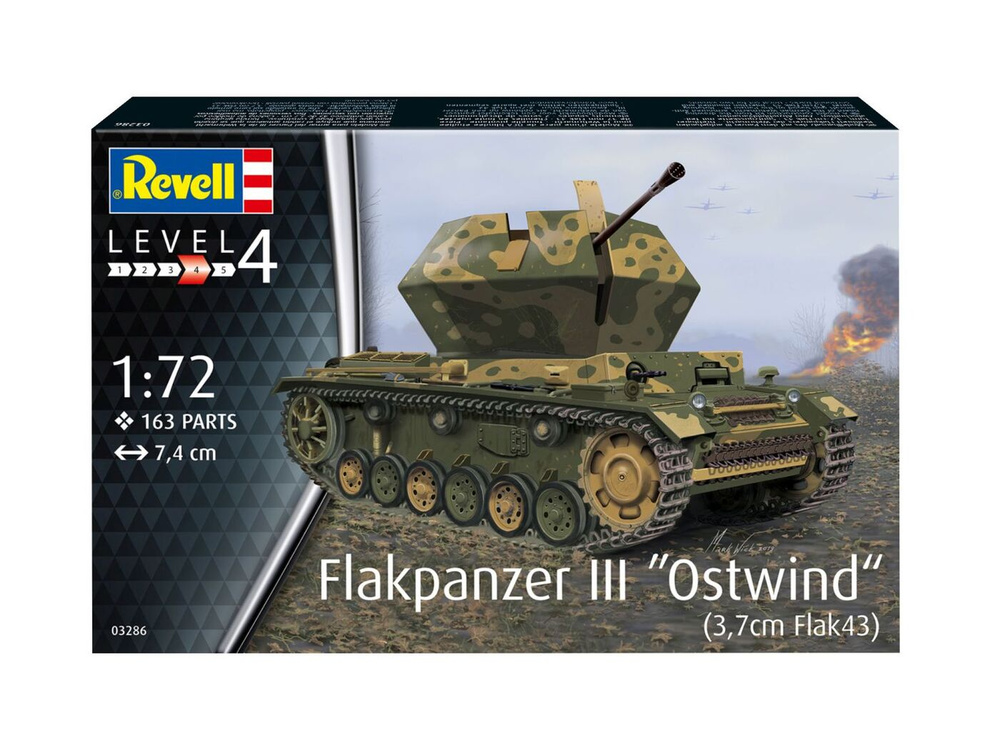 Модель для сборки Revell Самоходная артиллерийская установка Flakpanzer III "Ostwind", 03286  #1