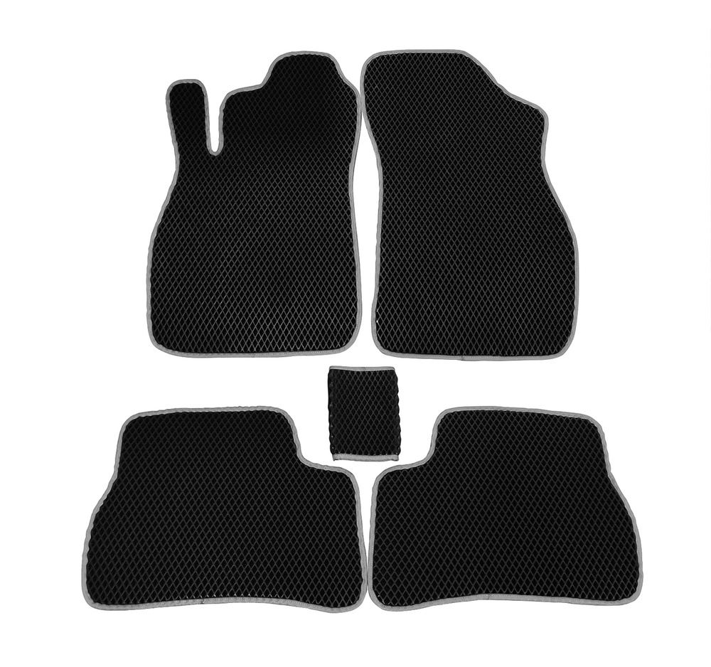 Коврики в салон автомобиля АвтоЕва коврики_22разрезЧСер, цвет черный ...
