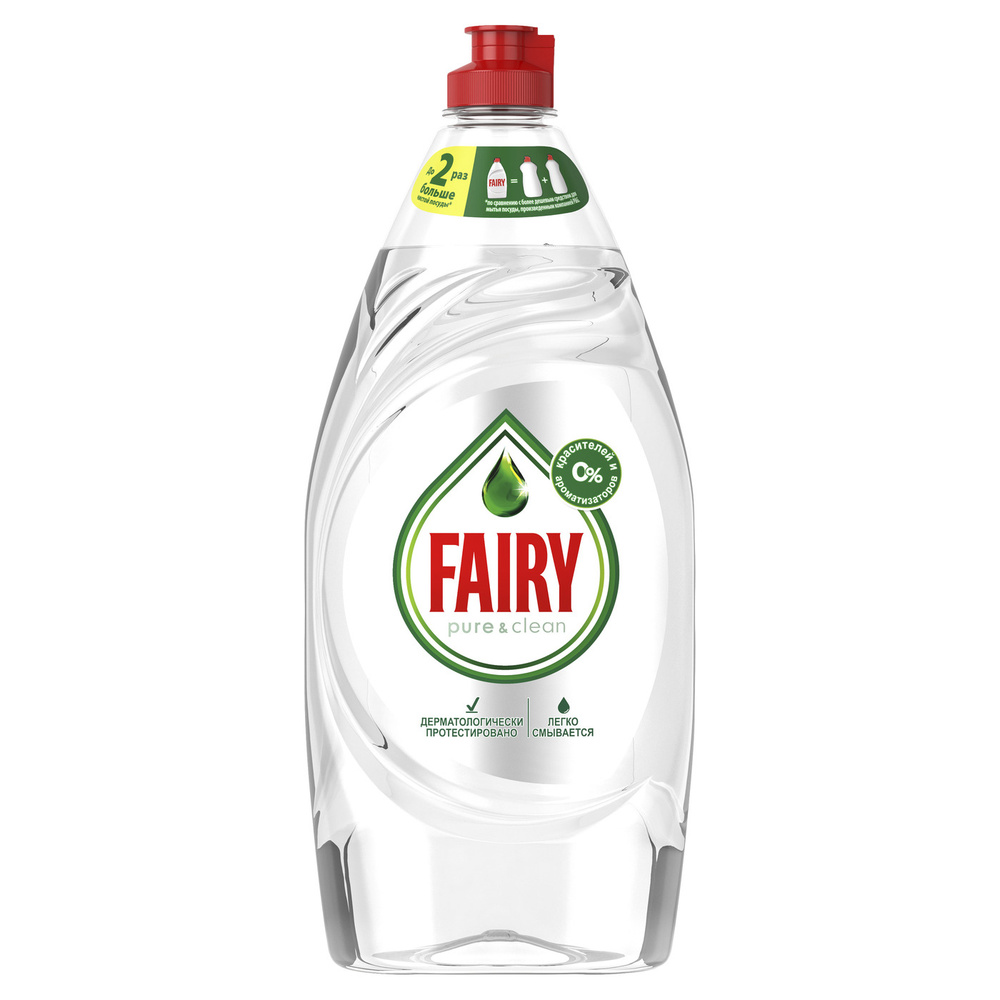 Fairy Pure&Clean Средство для мытья посуды 900 мл #1