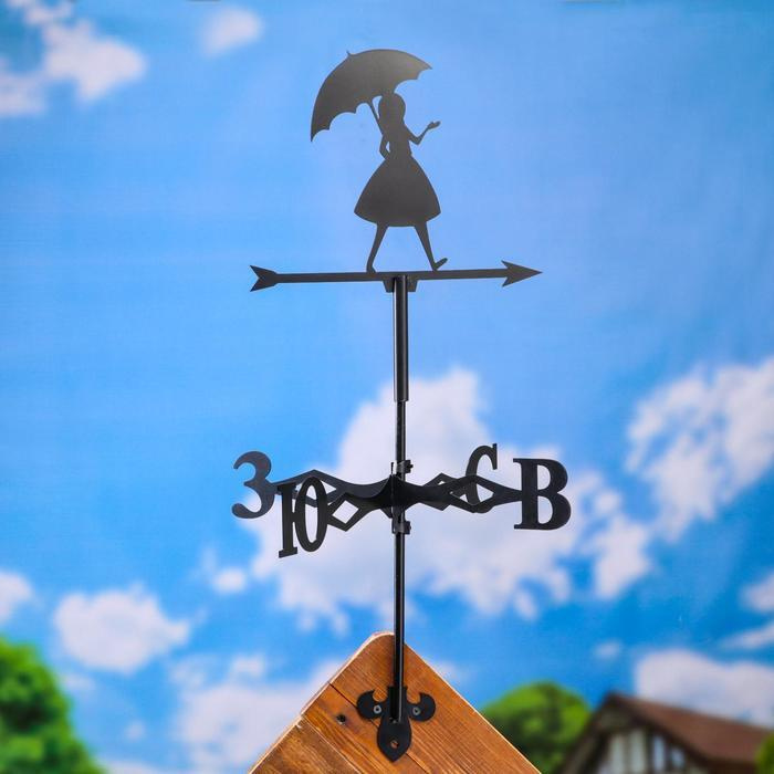 Флюгер "Девушка с зонтом" средний 30х40см #1