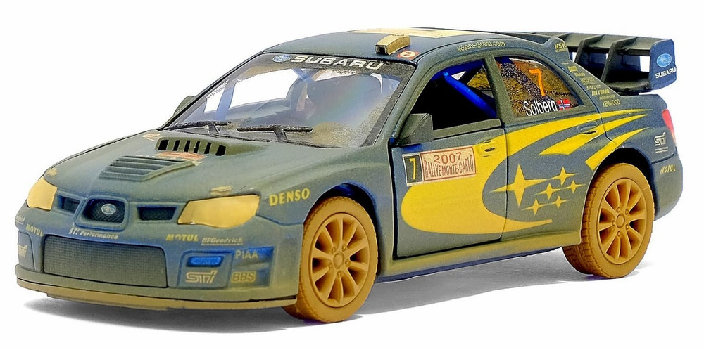 Машинка металлическая инерционная Subaru Impreza WRC 2007 (Muddy) KT5328 1:36 KINSMART  #1