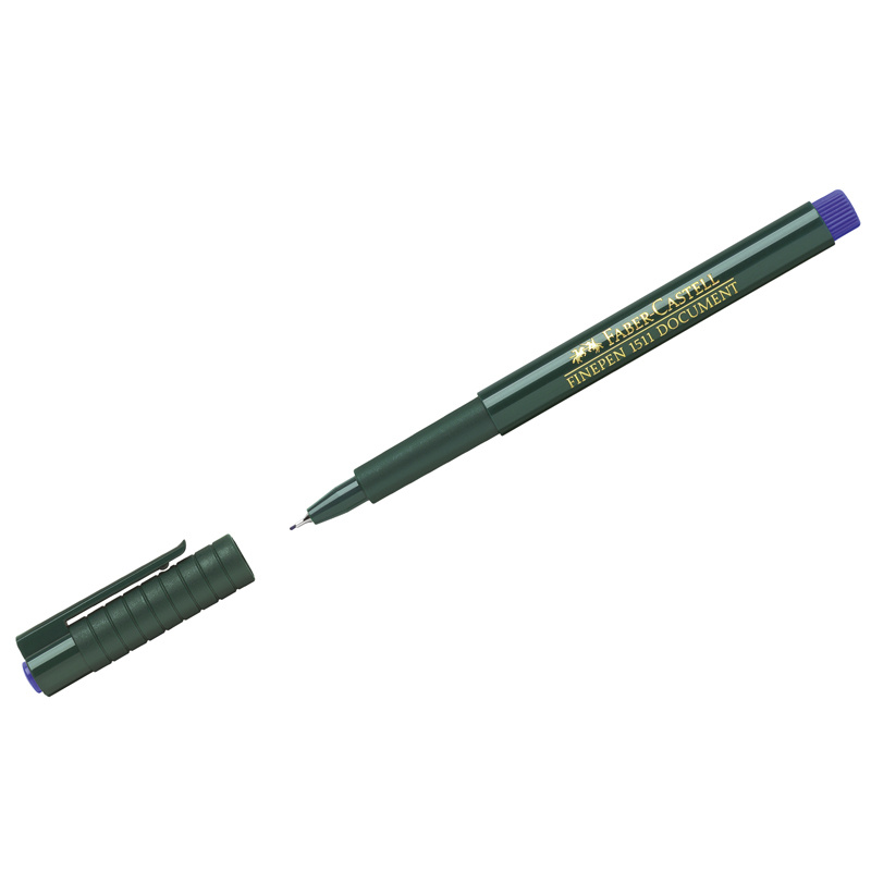 Линеры ручки капиллярные синие Faber-Castell Finepen 1511, 10 шт. #1