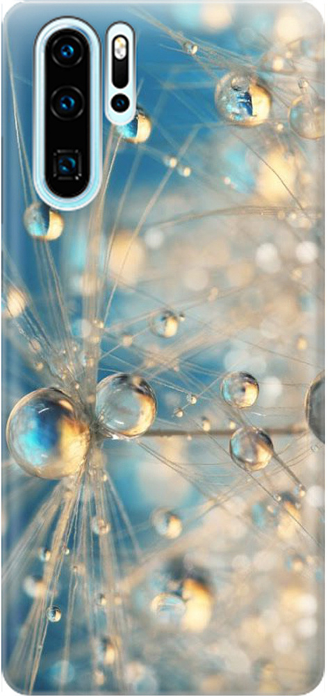 Силиконовый чехол Одуванчик в капельках на Huawei P30 Pro / Хуавей П30 ...