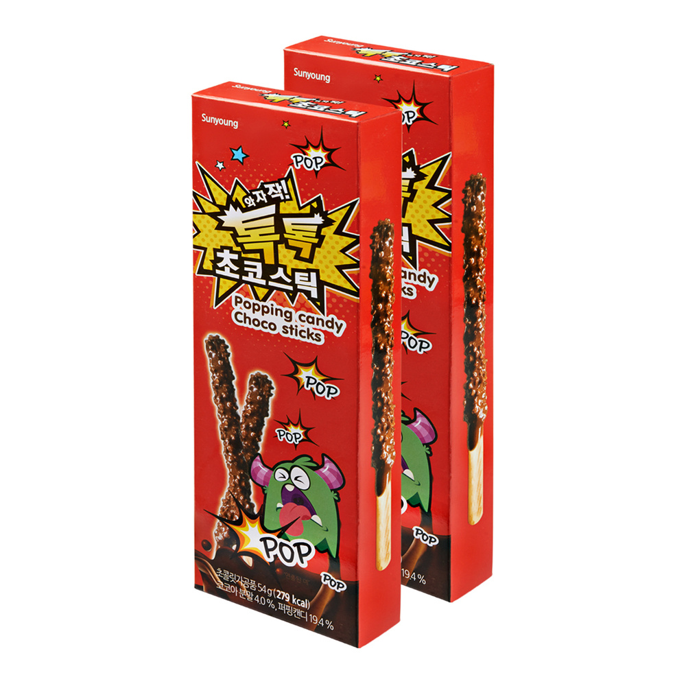 Соломка в шоколаде Взрывная карамель Sunyoung, 54 г х 2 шт #1