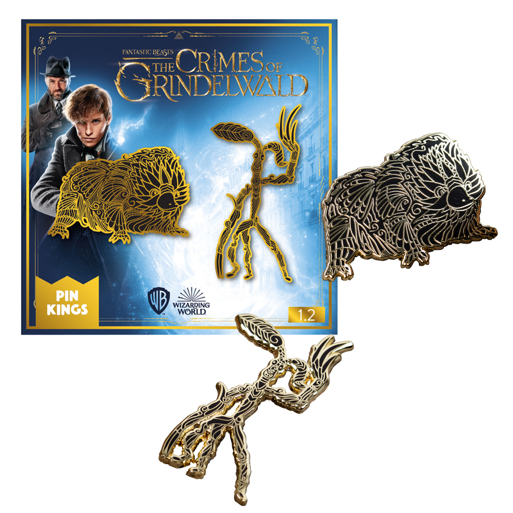 Значок Pin Kings Фантастические твари (Fantastic Beasts) 1.2 Нюхлер и Лукотрус - набор из 2 шт / брошь #1