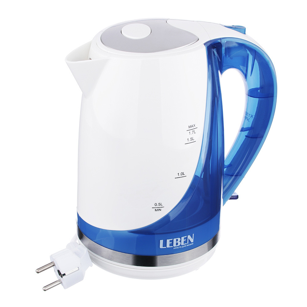 Leben Электрический чайник FK-1508-2, синий, белый #1