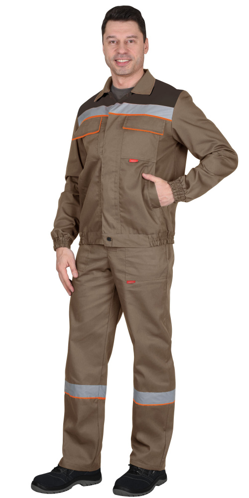 Спецодежда, костюм рабочего МАСТЕР ( куртка и полукомбинезон ), костюм мужской рабочий со световозвращающими #1