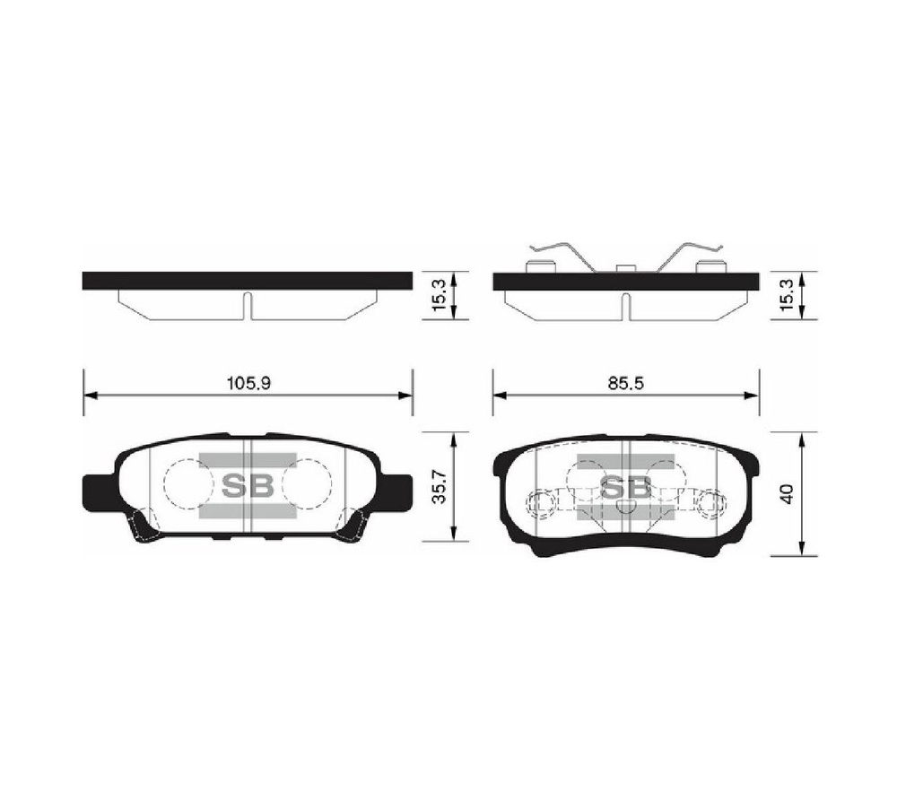 Sp4461 Колодки тормозные MITSUBISHI LANCER/OUTLANDER 03- задн. купить на OZON ...