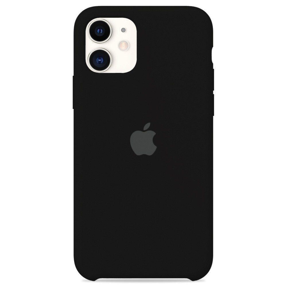 Силиконовый чехол для смартфона Silicone Case на iPhone 11 / Айфон 11 с  логотипом, черный - купить с доставкой по выгодным ценам в  интернет-магазине OZON (283892851)