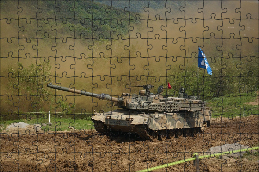Магнитный пазл 27x18см."Танк, солдат, армия" на холодильник - купить с ...