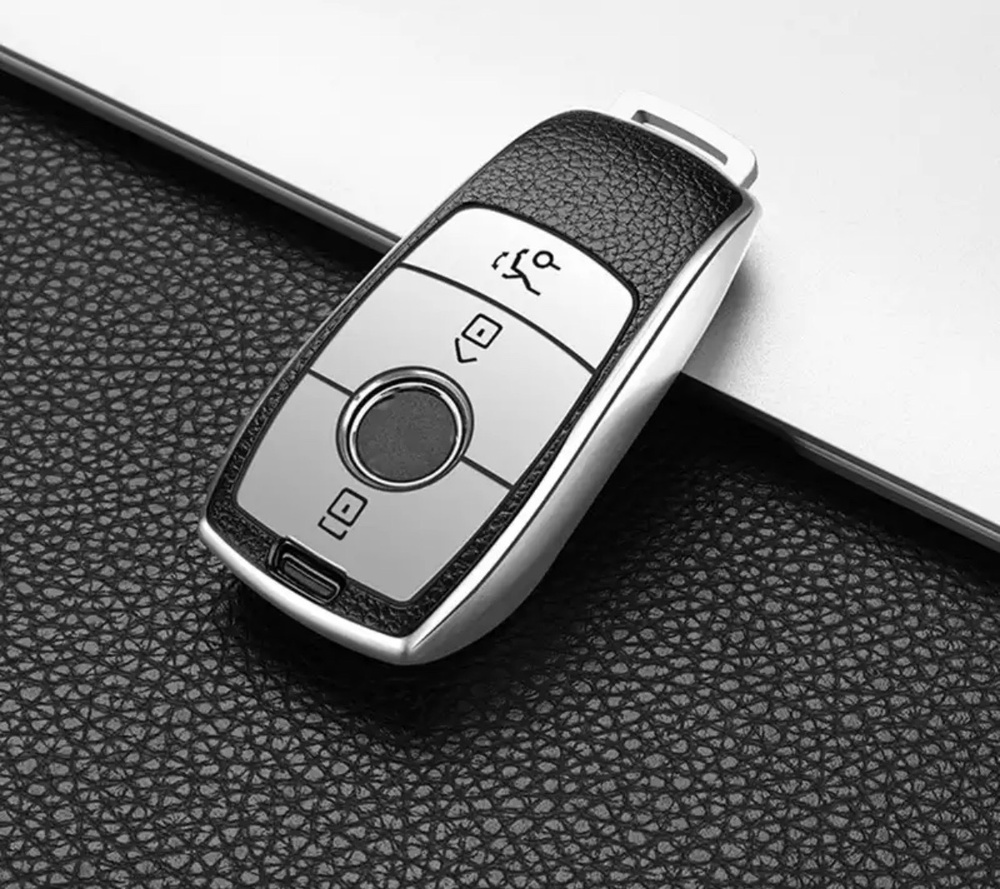 Чехол на не выкидной ключ TPU Mercedes / Мерседес new silver - купить с  доставкой по выгодным ценам в интернет-магазине OZON (336291407)