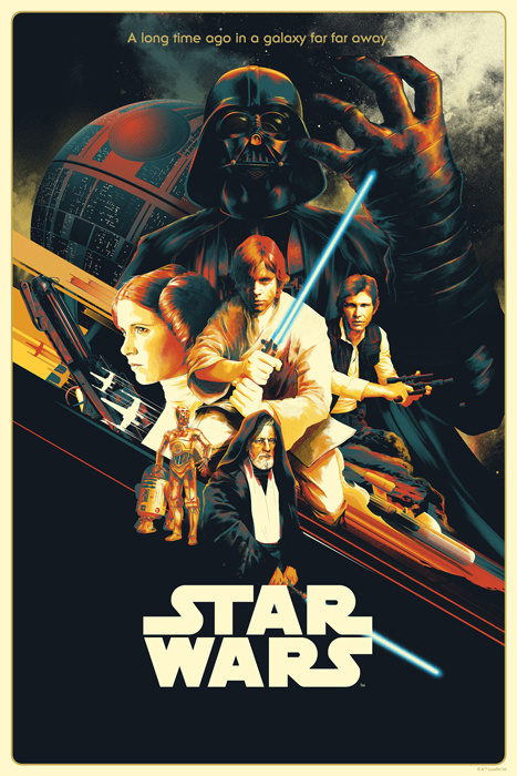 Постер Винтажный дизайнерский Звездные Войны (Star Wars) сепия (30х40 см) #1
