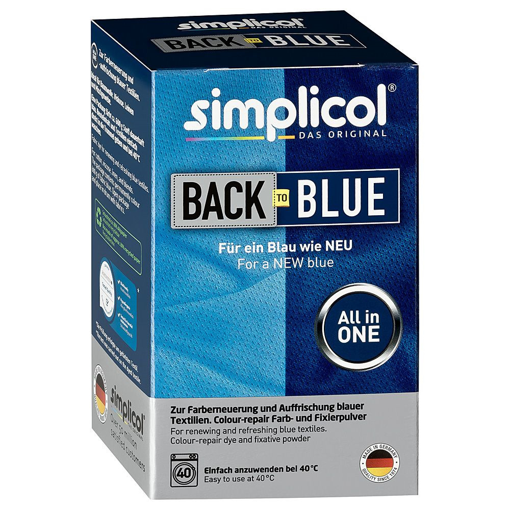 SIMPLICOL BACK TO BLACK Краска для восстановления цвета синей одежды 400 гр.