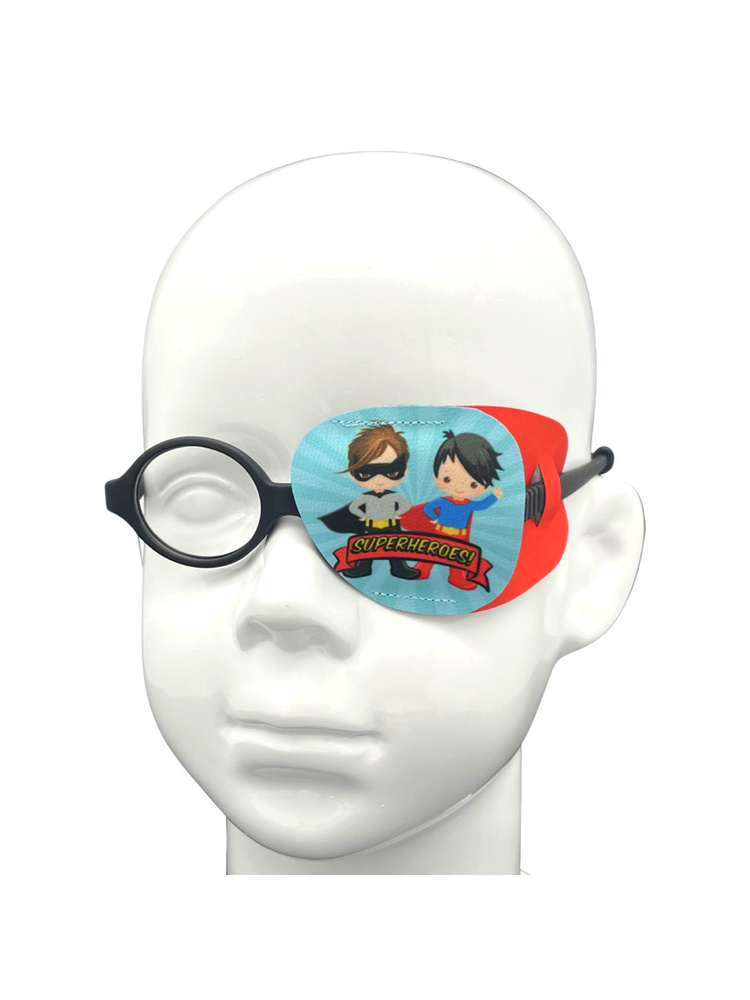 Окклюдер на очки eyeOK "Супергерои 1", анатомический, для закрытия ...