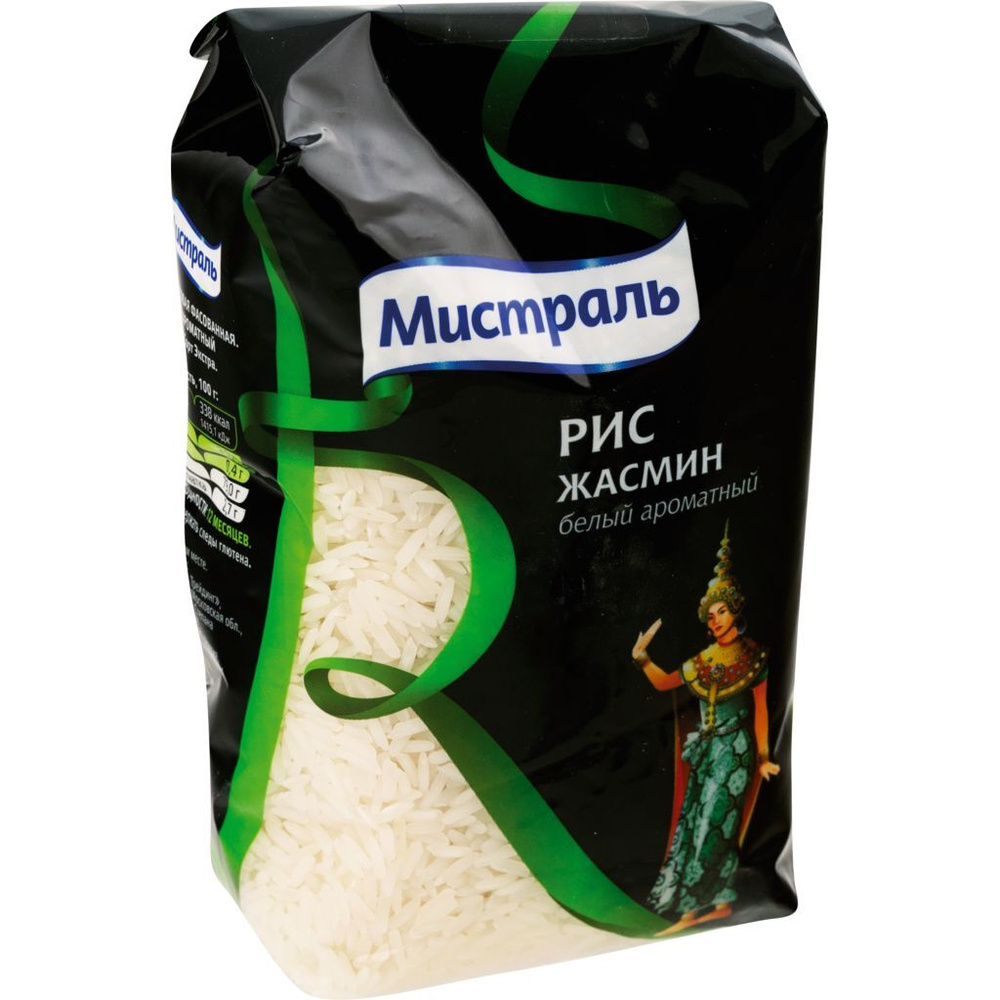 Рис длиннозерный МИСТРАЛЬ Жасмин, 500г, Россия, 500 г - купить с ...
