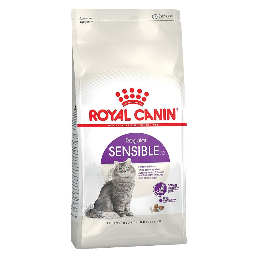 Royal Canin (Роял Канин) Sensible 33 Сухой корм для кошек с чувствительным  пищеварением 2 кг - купить с доставкой по выгодным ценам в  интернет-магазине OZON (838374950)