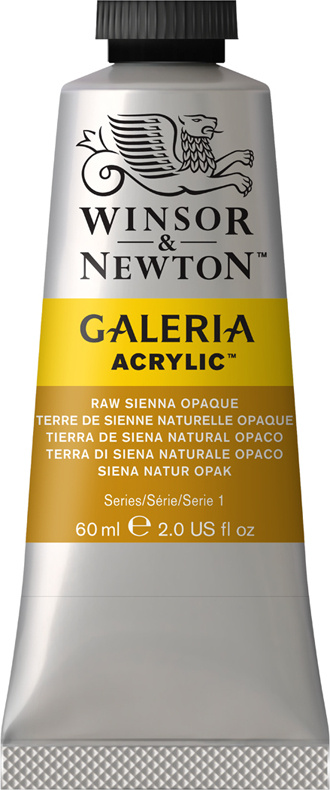 Краска акриловая художественная Winsor&Newton "Galeria", 60мл, туба, натуральная сиена непрозрачная  #1