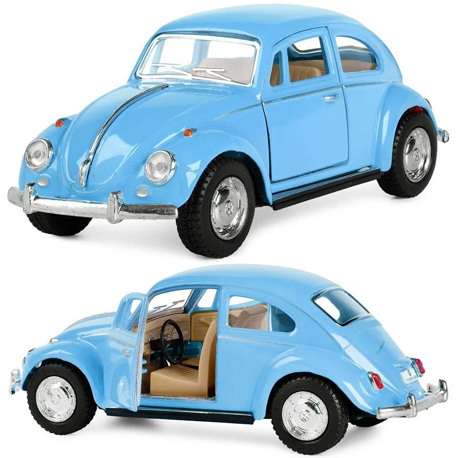 Машинка металлическая Kinsmart 1:32 1967 Volkswagen Classical Beetle (Жук) 5375DKT инерционная, двери #1