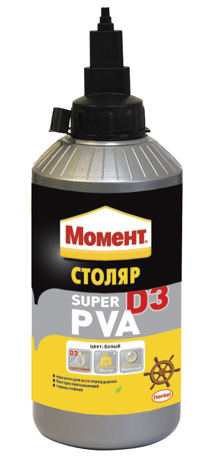 Клей ПВА Момент Столяр "Super PVA D3", 750 г, 1 шт #1