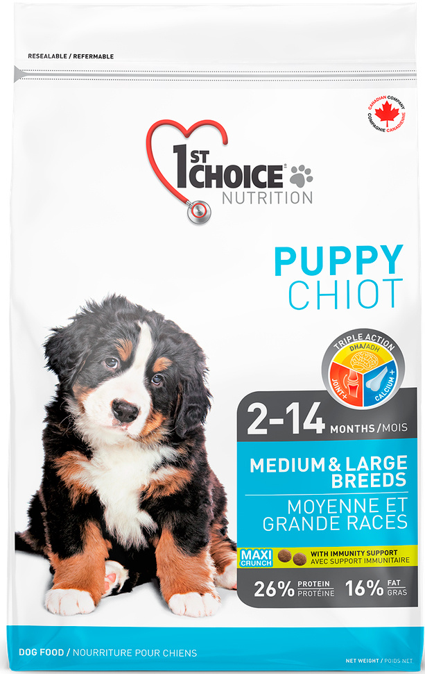 Корм 1st Choice PUPPY Medium & Large Breeds для щенков средних и ...