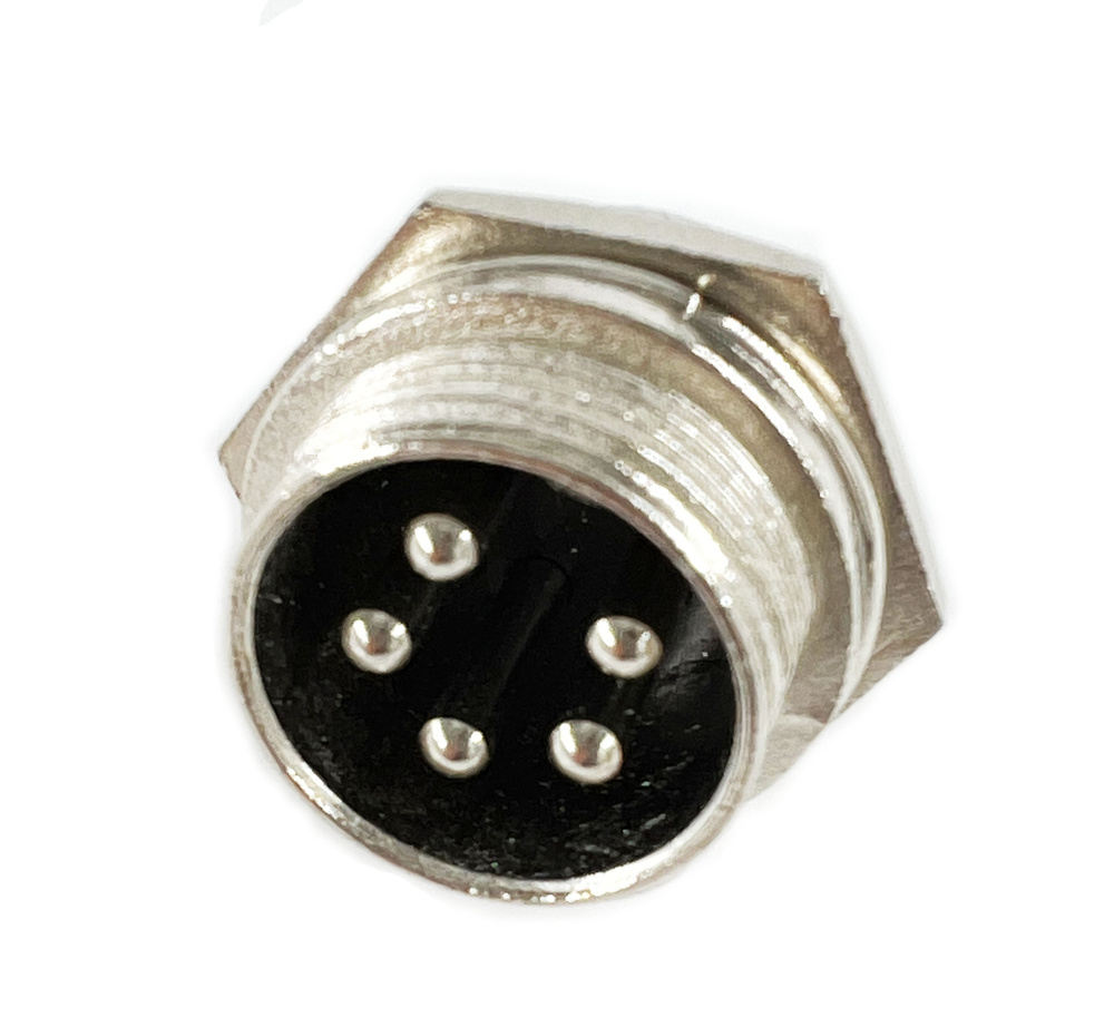 Разъем MIC16 5Pin штекер металл на корпус - купить с доставкой по ...