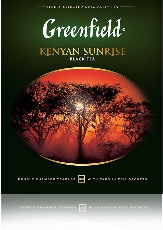 Чай черный GREENFIELD Kenyan Sunrise, 100пак, 4 шт. #1