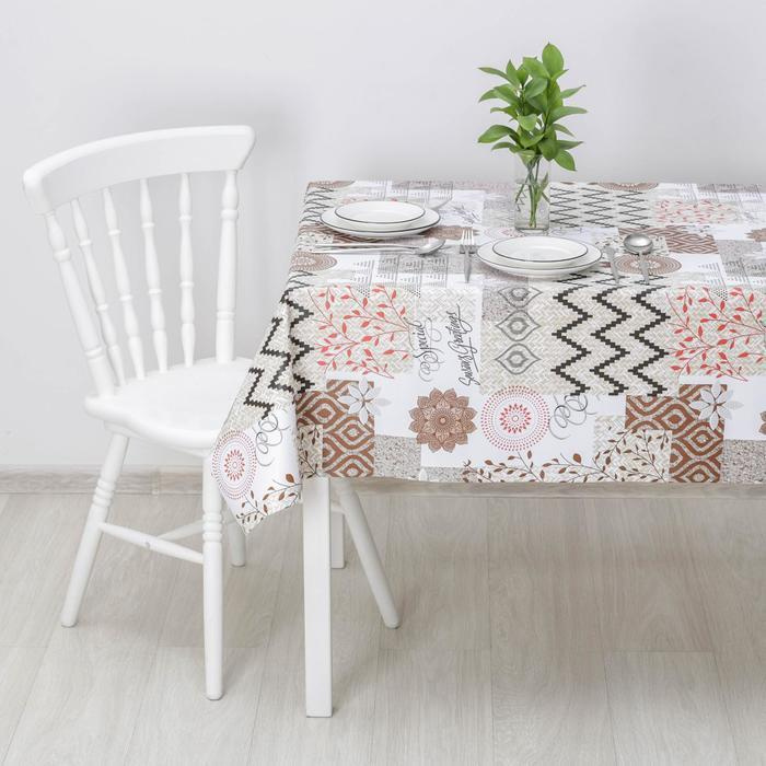 Клеёнка на стол на тканевой основе "Изобилие", ширина 137 см, рулон 20 ...