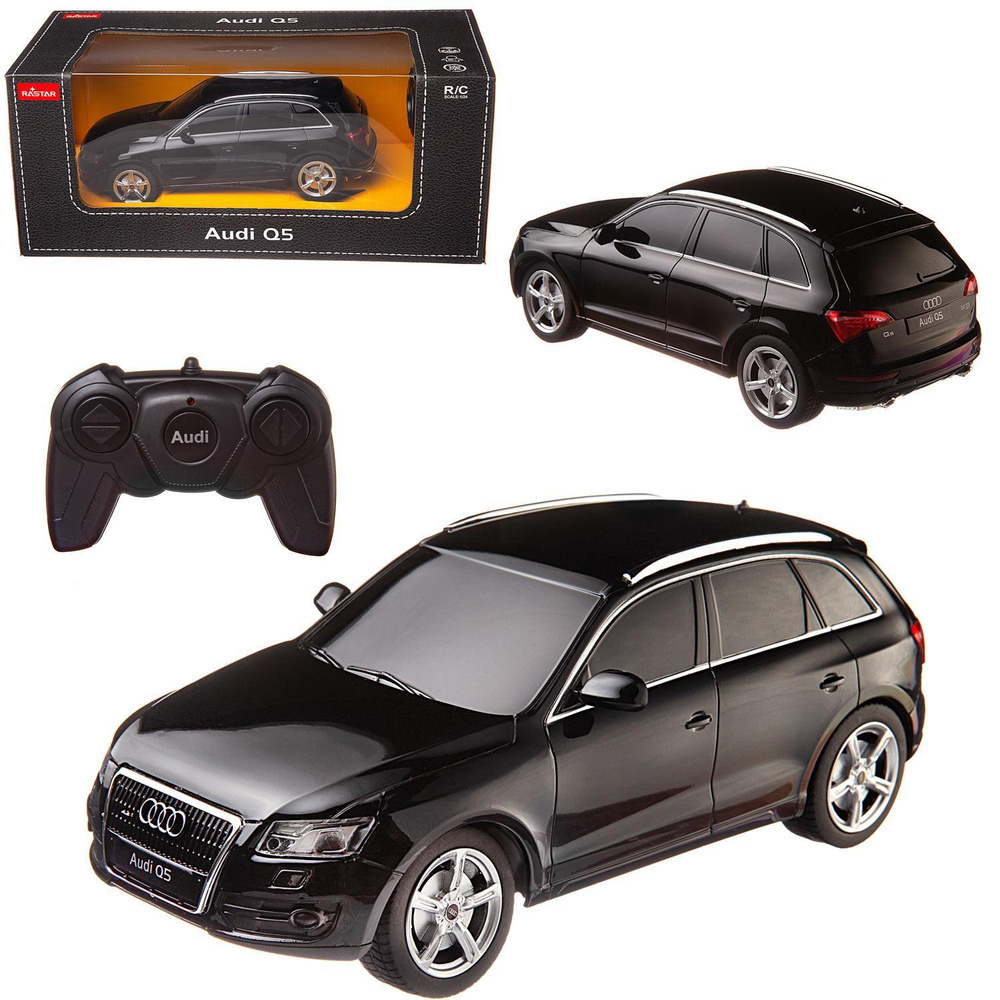 Машина р/у Rastar M 1:24, Audi Q5, 28,5х14х12 см, черная (38600B) - купить  с доставкой по выгодным ценам в интернет-магазине OZON (491995118)