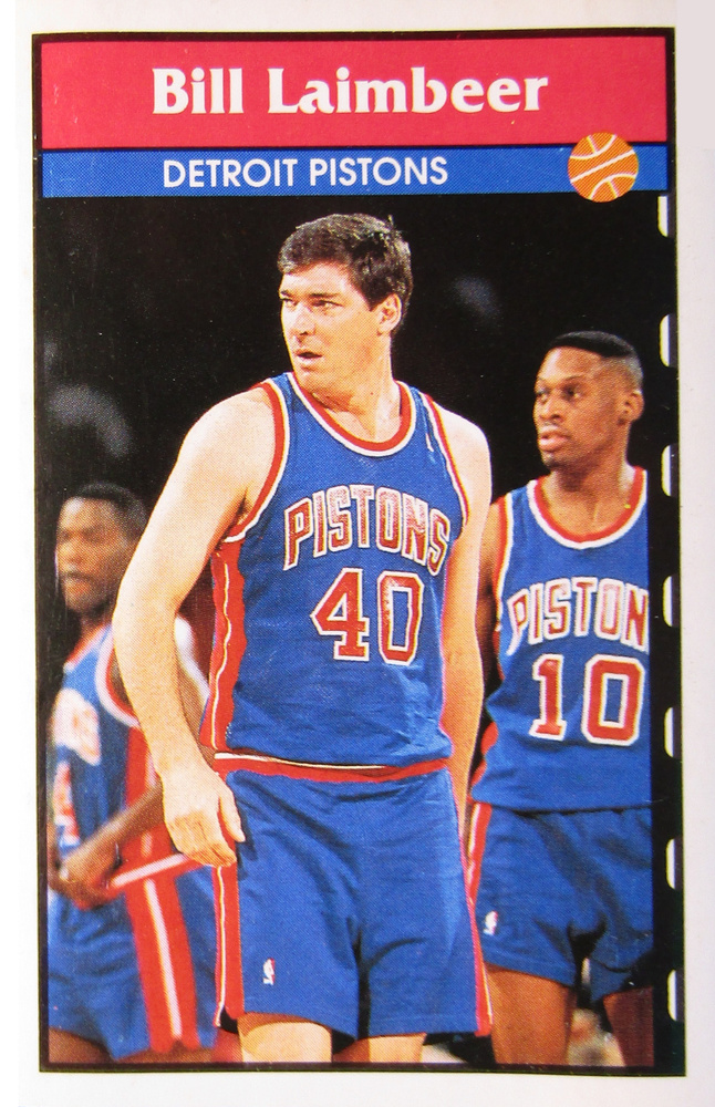 1993 Коллекционная баскетбольная карточка-стикер №144 Bill Laimbeer  #1