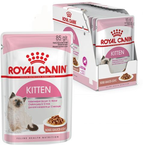 24 упаковки Royal Canin KITTEN Мелкие кусочки в желе для котят от 4 до 12 месяцев  #1