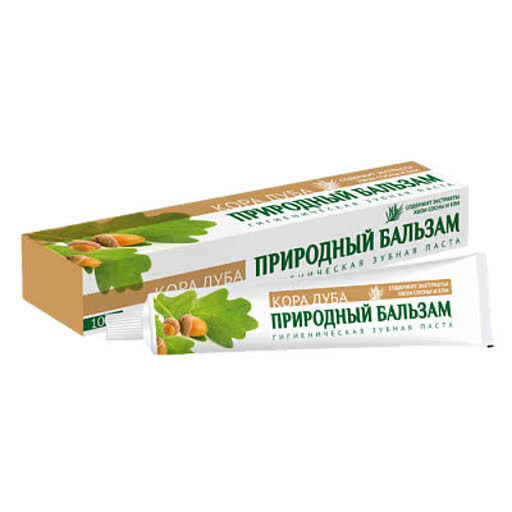 Зубная паста Природный бальзам, Кора дуба, без футляра, 100 г, 1 штука ...