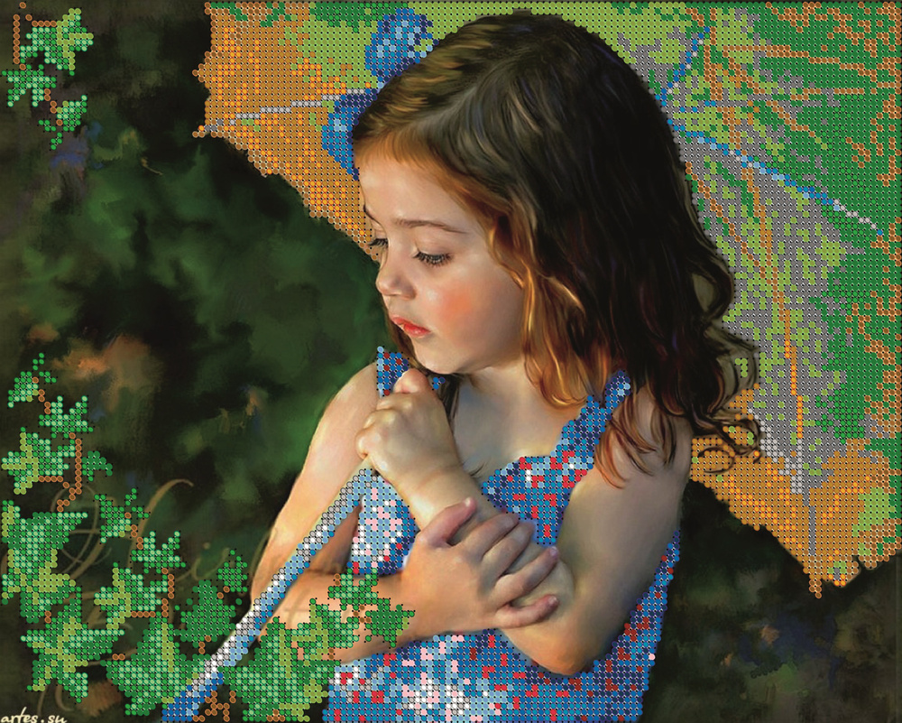 Алмазная мозаика "Куда уходит детство", картина Диамант, 35х43,7 ...