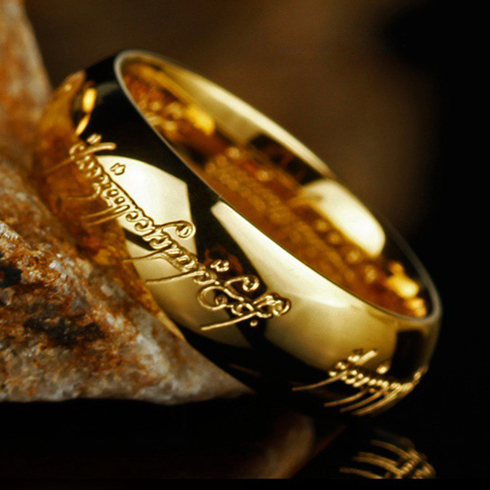 Кольцо Всевластия из к/ф "Властелин колец" (Lord of the Rings) с золотым напылением - купить с доставкой по выгодным ценам в интернет-магазине OZON (1010194298)