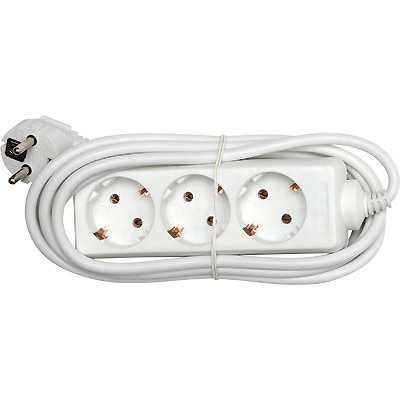 Сетевой удлинитель Navigator NPE-S1-03-150-E-3x0.75, 1.5 м, с зазем., без выключ., белый #1