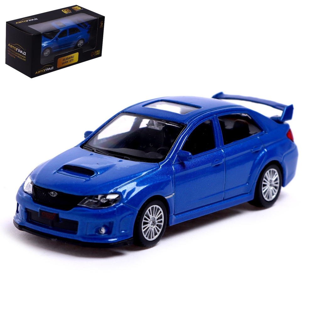 Машина металлическая Автоград SUBARU WRX STI, 1:43, цвет синий