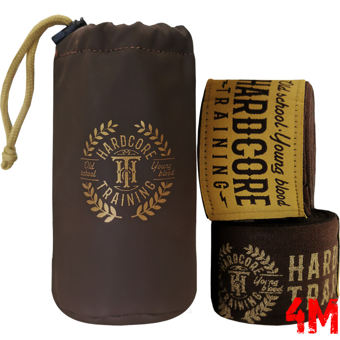 Бинты боксерские Hardcore Training Premium Brown 4 #1