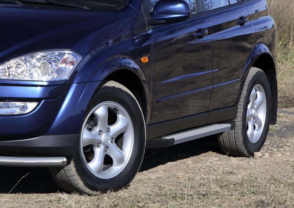Порог-площадка "Silver" для Ssang Yong Kyron 2007-2016 купить по низкой ...