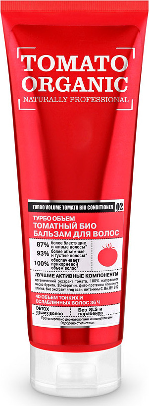 ORGANIC SHOP naturally professional Био бальзам для волос TOMATO "Турбо объем", 250 мл  #1