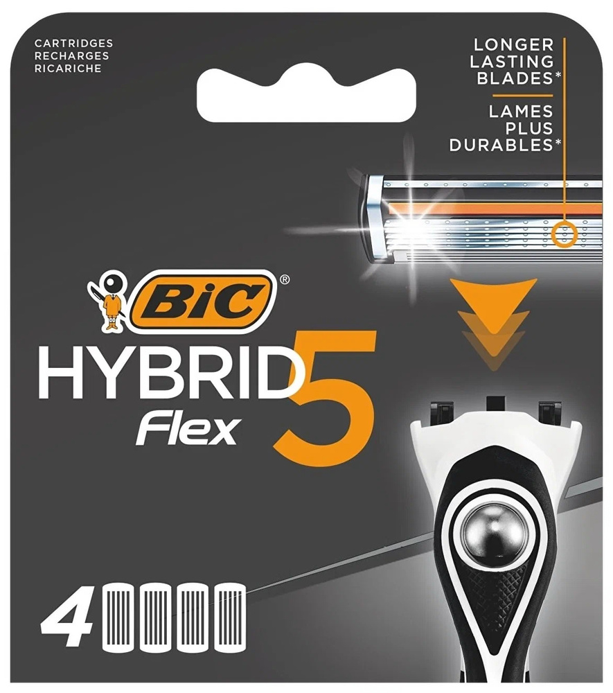 Bic Кассеты сменные Hybrid 5 Flex, 4 шт в уп. / #1