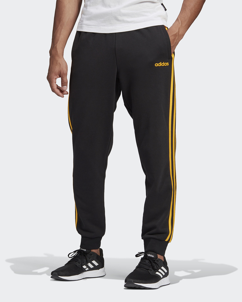 Adidas essentials 3 stripes tapered pants on sale