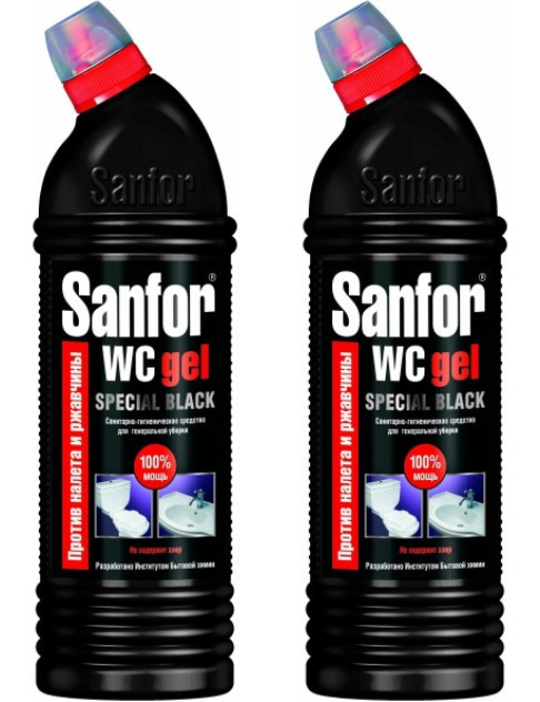 Sanfor WC Gel Средство для чистки и дезинфекции BLACK 1 л, 2шт #1