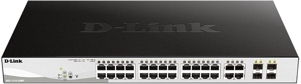 Коммутатор D-Link DGS-1210-28MP DGS-1210-28MP/F настраиваемый, 24x10/100/1000BASE-T, 4x10/100/1000BASE-T/Mini #1