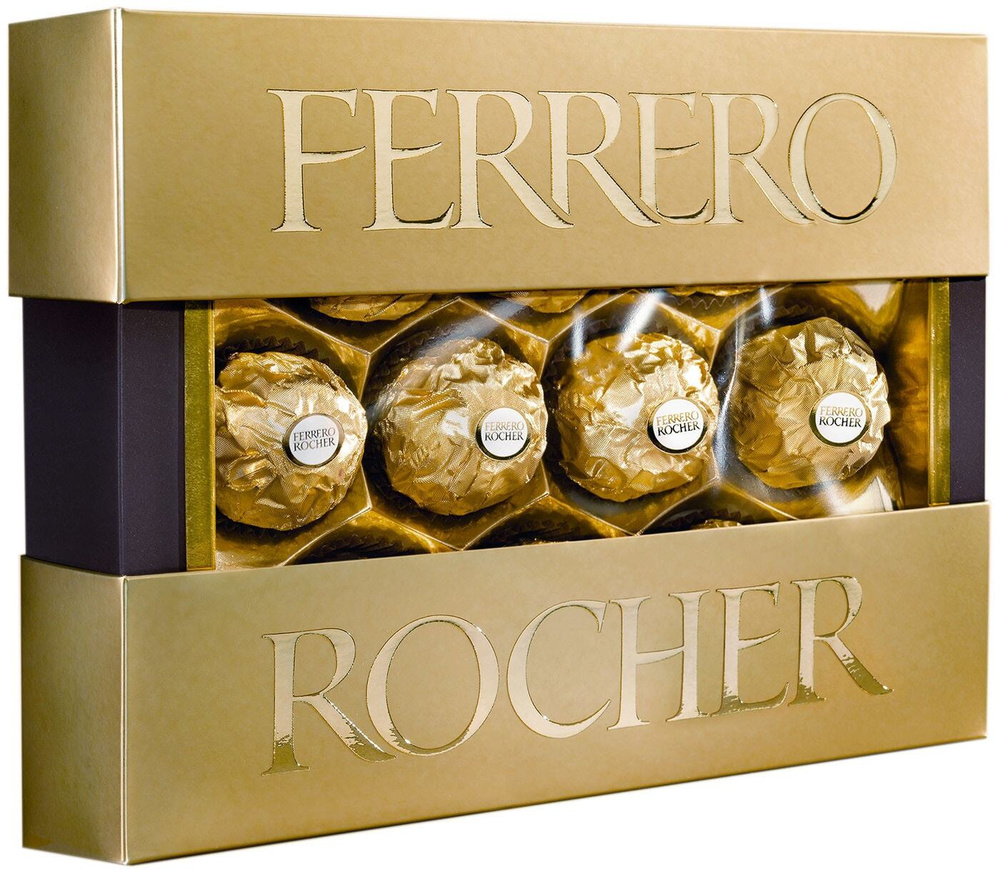 Конфеты Ferrero Rocher хрустящие из молочного шоколада 125г 2 шт ...