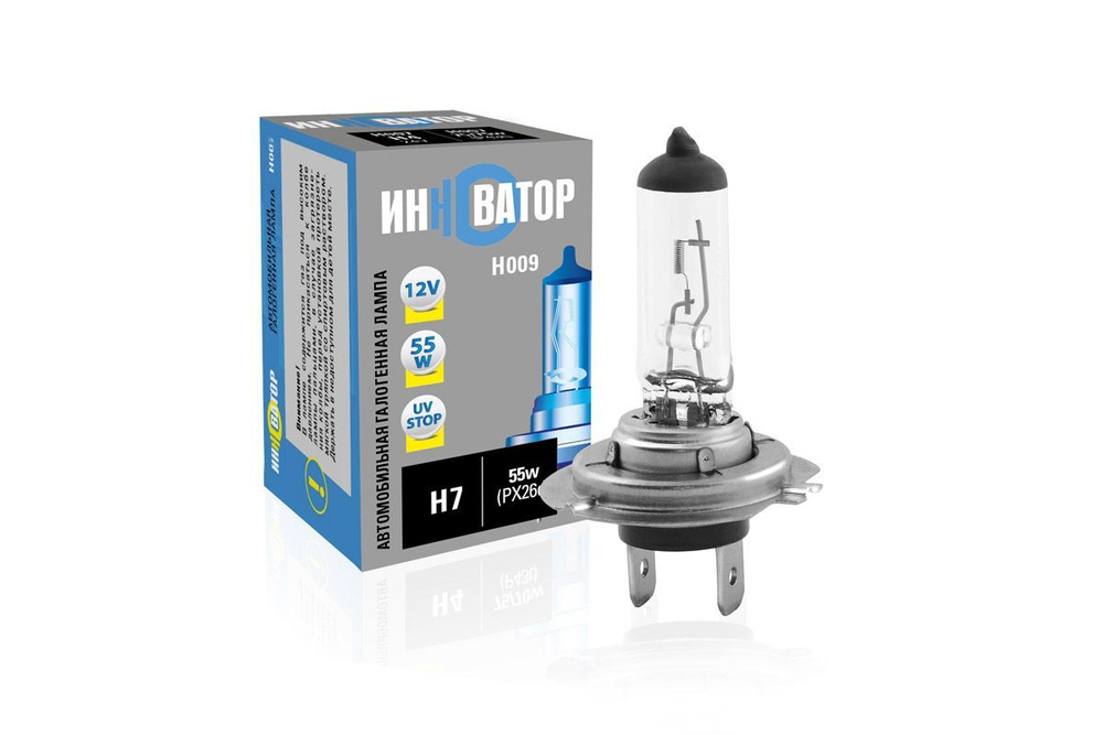 Лампа габаритнaя c цоколем (прозрачная) 12V 4W BA9S ИHHОВАТОР