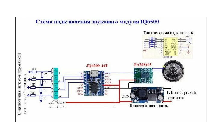 Голосовой модуль JQ6500 - купить с доставкой по выгодным ценам в ...