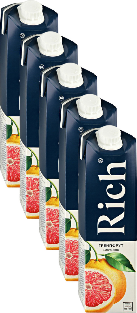 Сок Rich Грейпфрут 1 л в упаковке, комплект: 5 упаковок #1